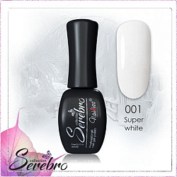 Гель-лак Serebro 001 Super white, 11 мл