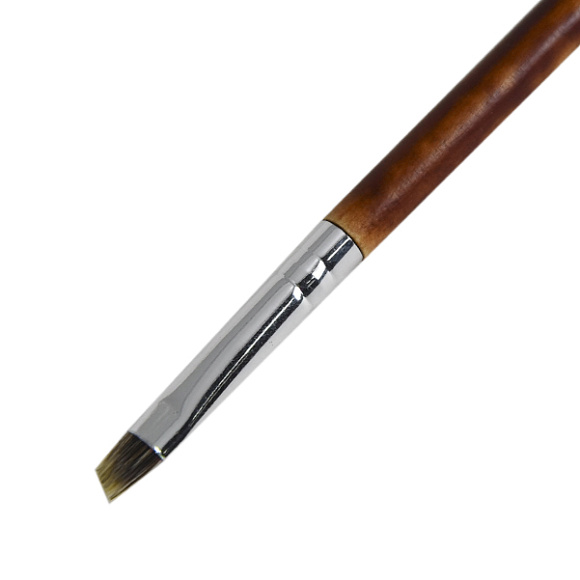 Кисть МЕЙЛИ скошенная, коричневая ручка