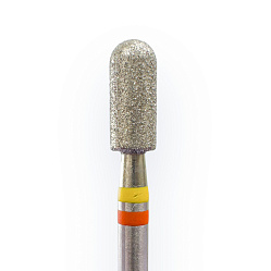 Фреза КМИЗ алмазная Цилиндр с круглым краем 3.5*8 мм очень мягкий+мягкий абразив (118513)