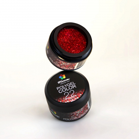 Полигель Bloom 12 гр №22 КРАСНЫЙ С БЛЕСТКАМИ - «Bloom»