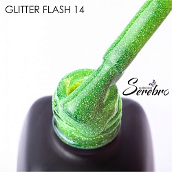 Гель-лак Serebro Glitter flash светоотражающий 14, 11 мл