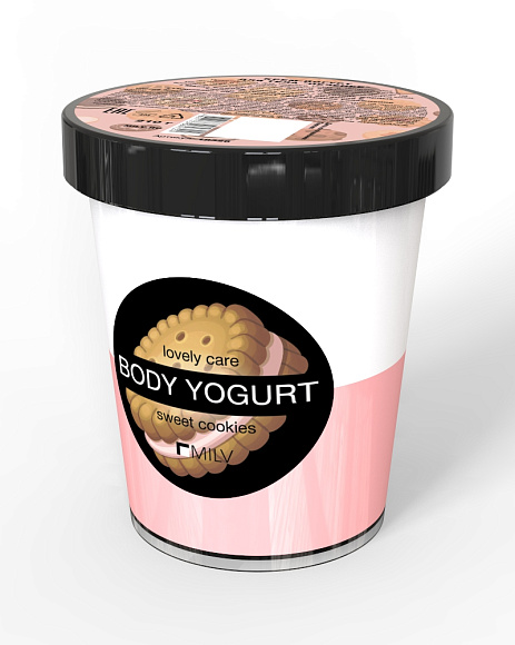 Крем-йогурт MILV для тела Печенье, 330 гр