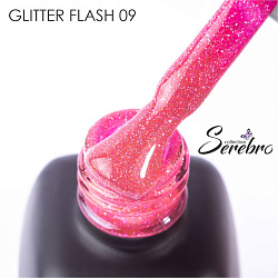 Гель-лак Serebro Glitter flash светоотражающий 09, 11 мл