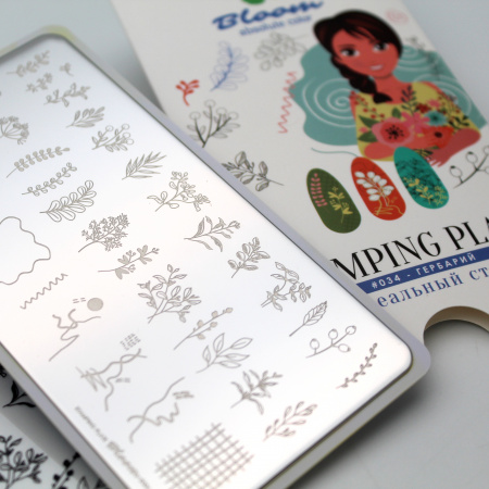 Пластина Bloom для стемпинга 034 Гербарий - «Bloom»