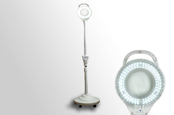 Лампа-лупа напольная LED K-2, круглая