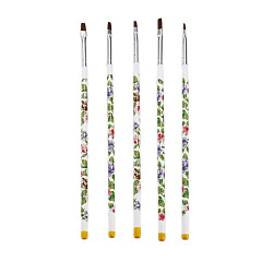 Кисти набор ручка с цветами 5 шт