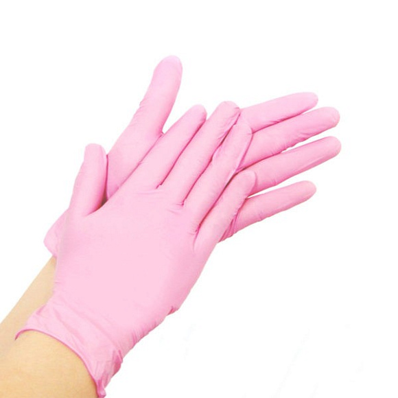 Перчатки MedComfort нитрил M розовые 50 пар