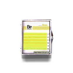 Ресницы Be Perfect цветные Neon Yellow MINI MIX D 0,07*7-12 мм