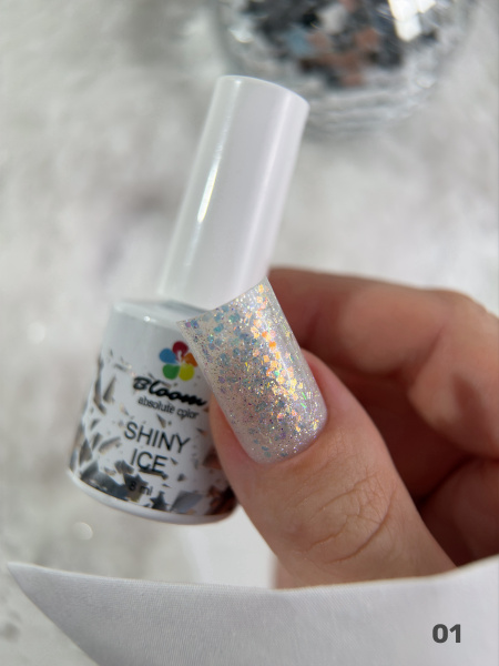 Гель-лак Bloom Shiny ice 01, 8 мл - «Bloom»